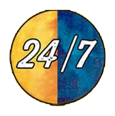 Logo de 24/7 Olivares, tienda de snacks, golosinas y bebidas en Olivares